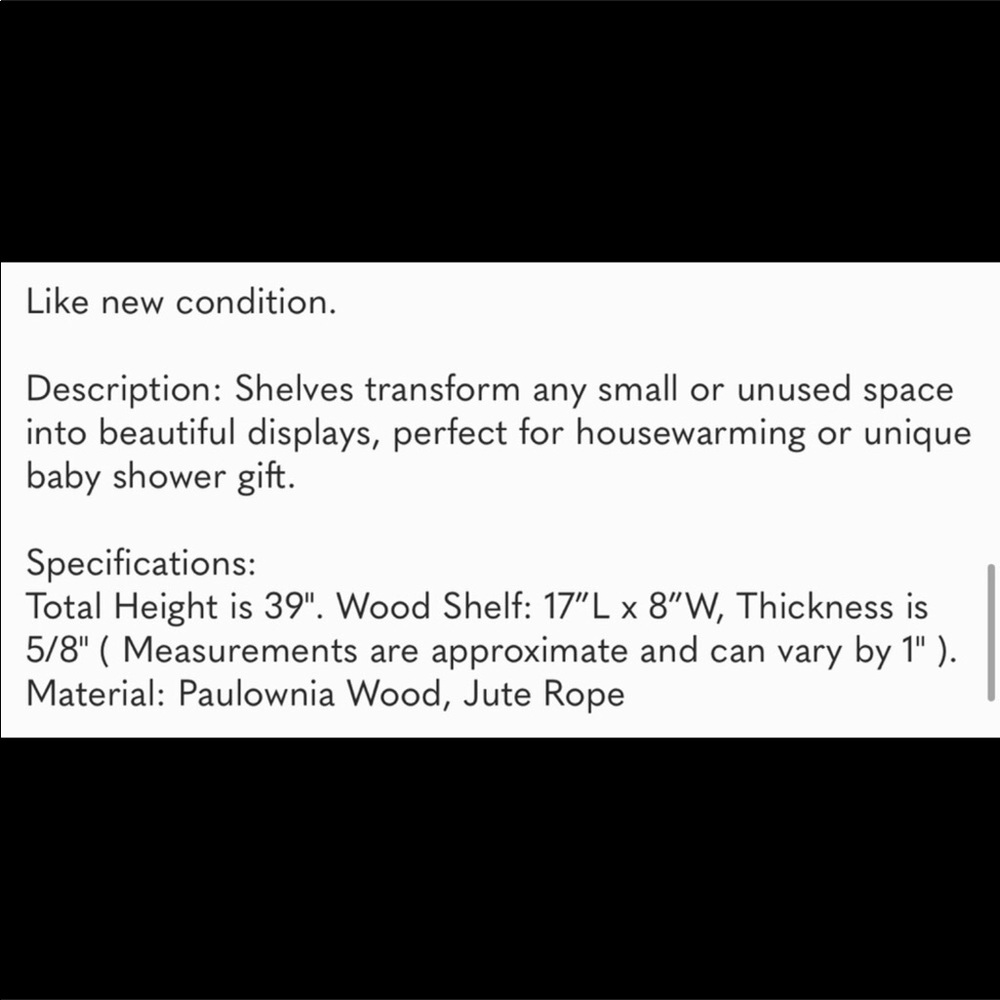 3 Tier Roped Wooden Storage Rack - Picture 4 of 5